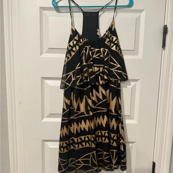 Gianni Bini Dresses | Gianni Bini Black & Gold Dress Size L | Color: Black/Gold | Size: L | Skybreeze18's Closet